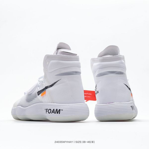 Off-White x Nike REACT Hyperdunk 2017超扣籃系列 高幫休閒運動文化籃球鞋情侶鞋