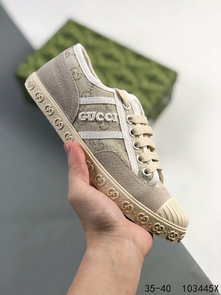 Gucci Distressed Screener sneaker 2024女款包頭休閒運動板鞋復古學院風