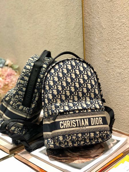 Dior包包 迪奧2022新款手提包 DS096刺繡工藝後背包雙肩包