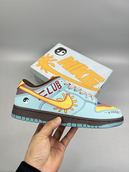 Nike Dunk Low 2024男女生板鞋系列經典百搭休閒運動板鞋金剛狼彩虹白彩虹藍三色