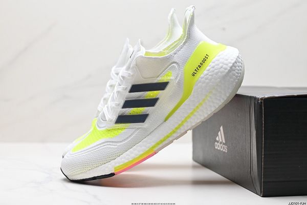 adidas Ultra Boost 2021」BlackWhite UB2021版7.0 襪套式針織鞋面休閒運動慢跑鞋 2024新款男女鞋