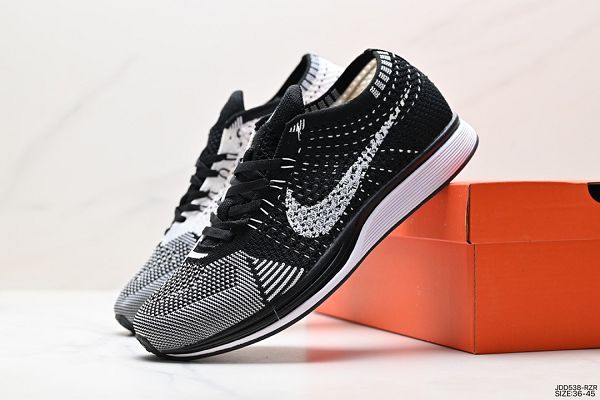 Nike Flynit Racer 系列 針織網透氣 舒適腳感緩震運動跑步鞋情侶鞋