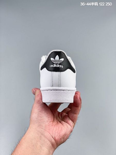 Adidas Originals Superstar 2021新款 男女款貝殼頭經典百搭休閑運動板鞋 帶半碼