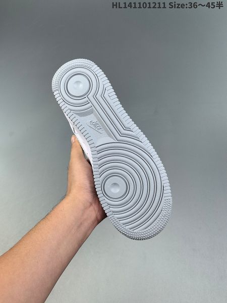 Nike Air Force 1 Low 2024全新男女款白銀色低幫百搭休閒運動板鞋