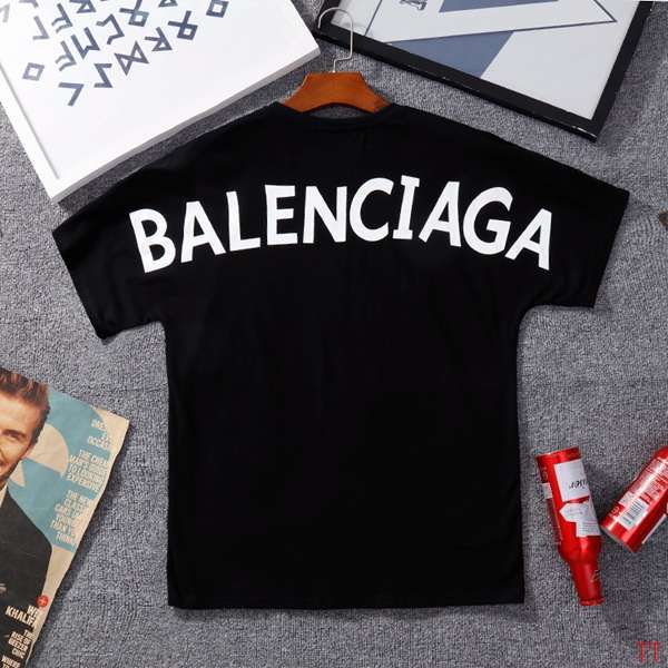 balenciga巴黎世家 2018新款 大字母简约休闲短袖t恤 黑色