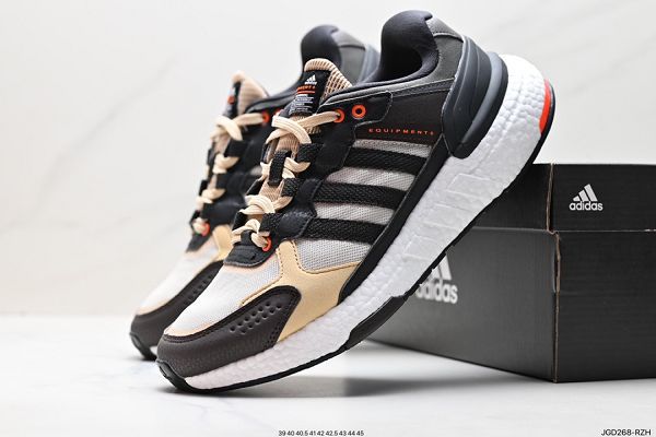 Adidas Equipment 2024全新男款復古拼接皮面休閒跑鞋