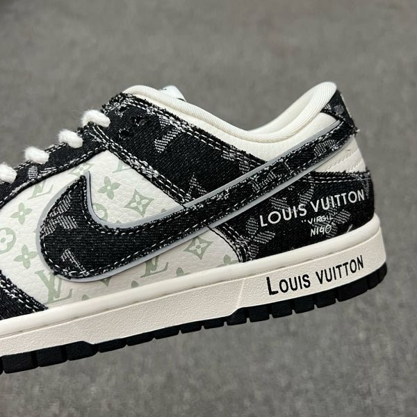 Louis Vuitton x Nike Dunk SB Low 2024最新男女款低幫板鞋 LV聯名棕白棋盤格