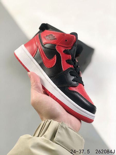 Nike Air Jordan 1 Retro High OG Bred Toe 高幫休閒文化運動籃球鞋童鞋