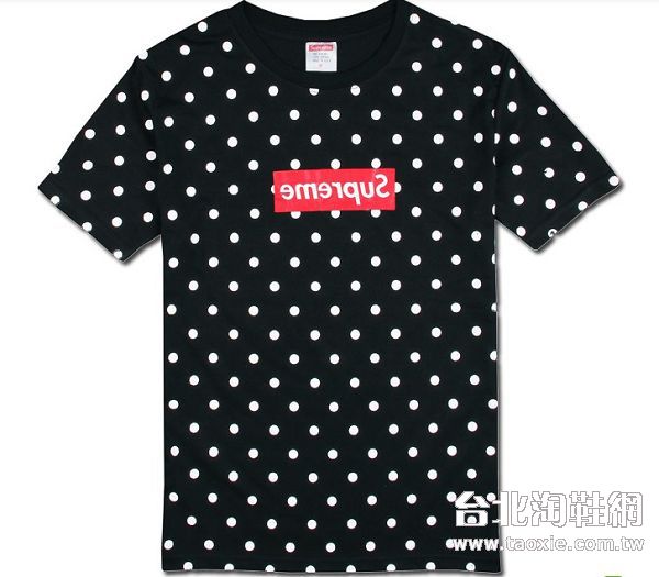 supreme 2013 嘻哈波點短袖T恤 情侶裝 黑色