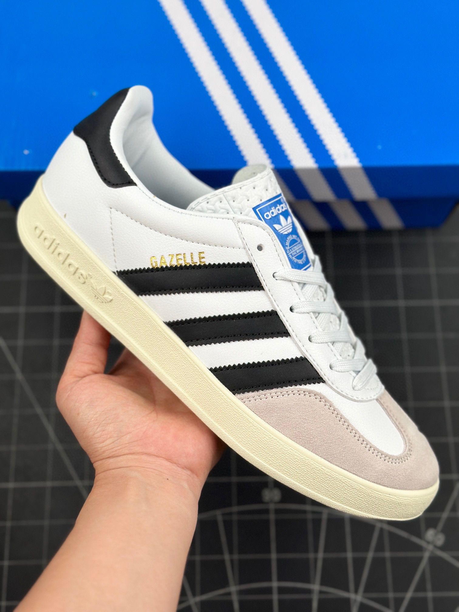 Adidas Originals Gazelle+1 2024新款情侶款三葉草復古防滑耐磨低幫板鞋