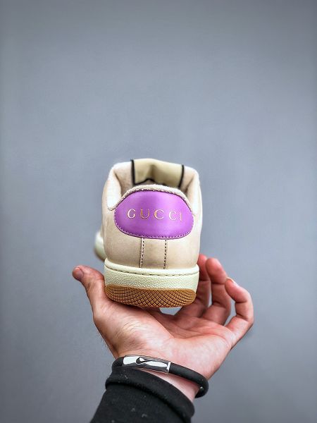 Gucci Distressed Screener sneaker 2022新款 古馳經典原型復古百搭做舊小髒鞋