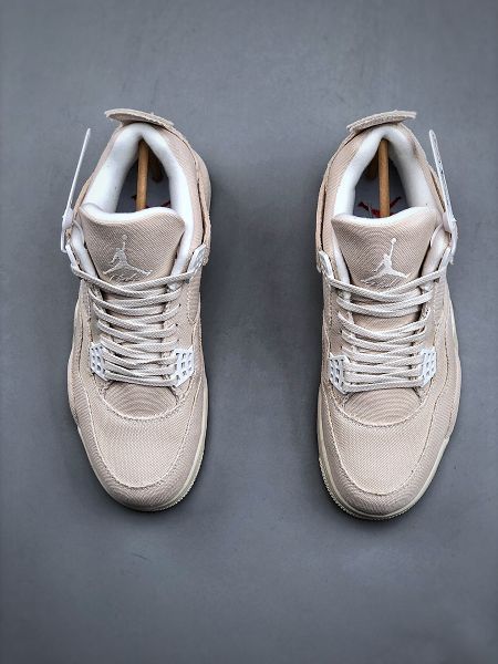 Air Jordan 4 Retro Canvas 小Levis 2023全新男女款米白帆布籃球鞋