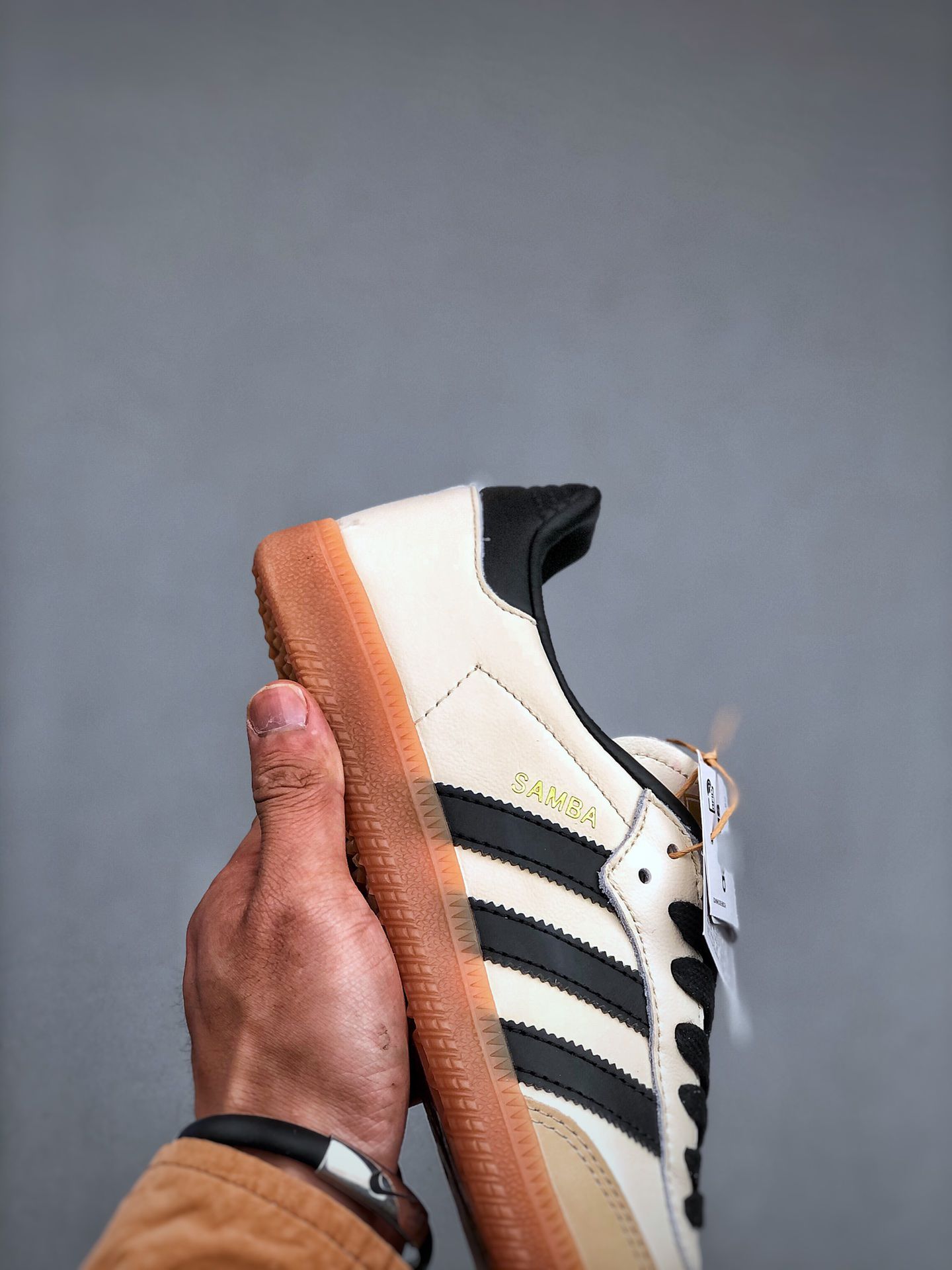 Adidas originals Samba OG 2024新款男女鞋 奶茶黑色板鞋