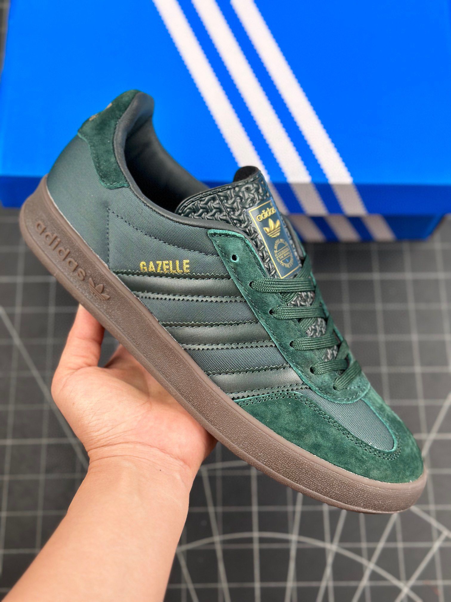 Adidas Originals Gazelle+1 2024新款情侶款三葉草復古防滑耐磨低幫板鞋