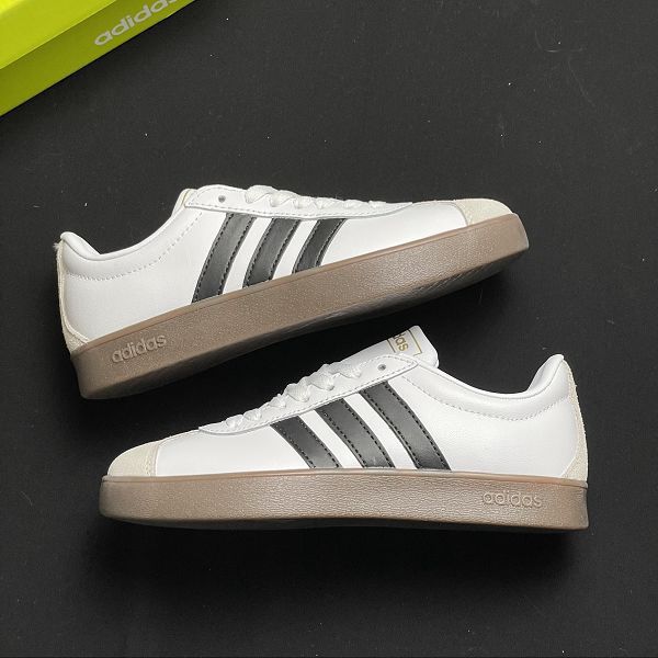 Adidas VL Court 2.0NEO系列 新款皮面防滑輕便休閒板鞋情侶鞋