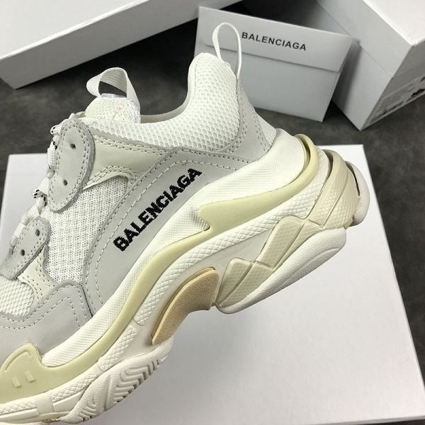 balenciaga鞋 巴黎世家2018新款慢跑鞋 3203组合底拼接情侣鞋 白灰