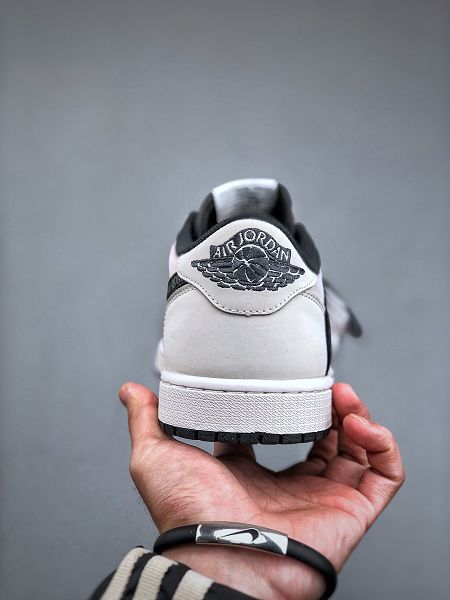 Nike Air Jordan 1 Low OG TS聯名灰黑絲綢倒鈎 2024全新男款運動籃球鞋