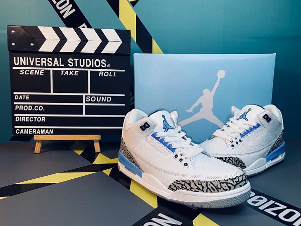 Nike Air Jordan 3 Tinker 2021新款 喬丹3代荔枝紋復古情侶款籃球鞋 帶半碼
