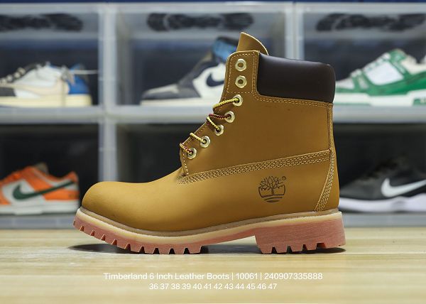 Timberland 2024最新男女款 採用磨砂皮革鞋面 防滑靴子