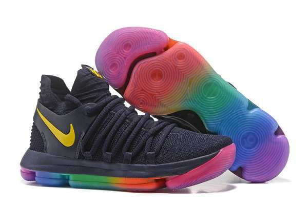 nike kd 10 anniversary 2017夏日配色 杜兰特10代彩虹网面透气时尚男