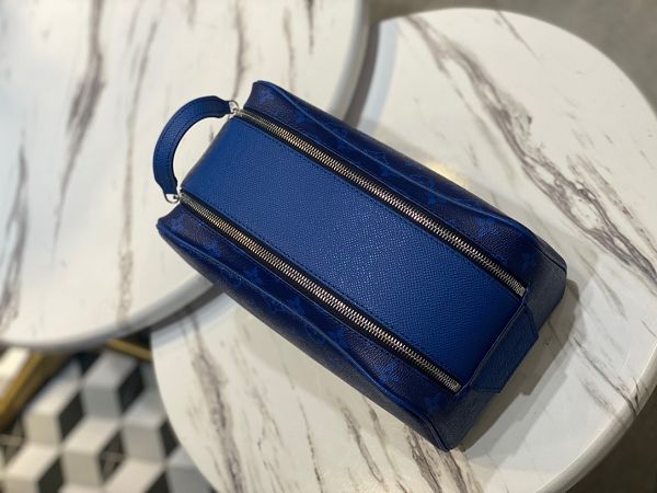 lv包包 路易威登2022新款手拿包 DSM30849藍色盥洗包拉鏈袋