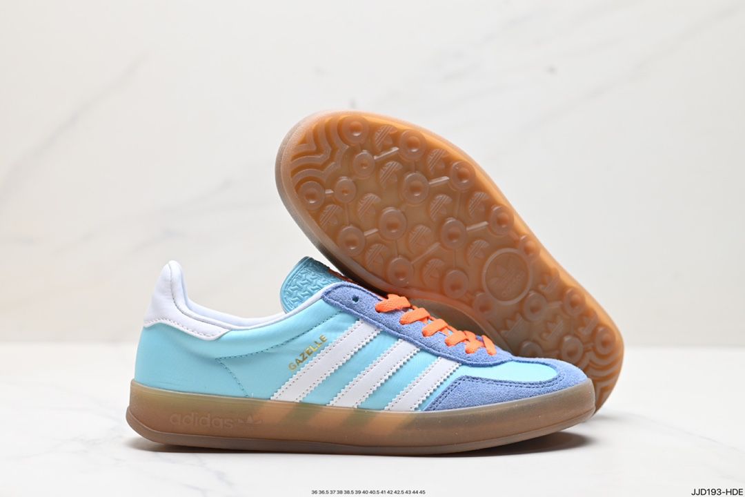 Adidas Originals Gazelle Indoor 三葉草復古防滑耐磨低幫板鞋 2024新款情侶鞋