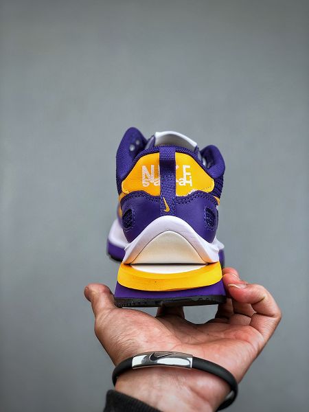 Sacai x VaporWaffle 華夫三代3.0 走秀重磅聯名 紫黃色 情侶鞋運動鞋