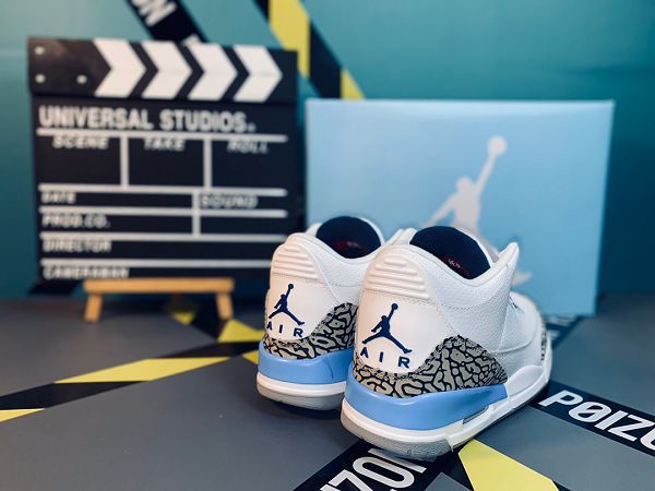 Nike Air Jordan 3 Tinker 2021新款 喬丹3代荔枝紋復古情侶款籃球鞋 帶半碼