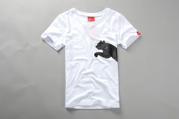 puma短袖T恤 白色底黑色圖案 官方發布新款短T