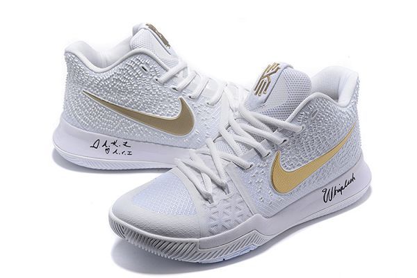 nike kyrie 3 samurai 圣诞大战限量版 全明星时尚男生球鞋 白金色