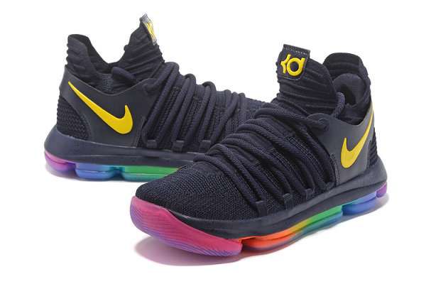 nike kd 10 anniversary 2017夏日配色 杜兰特10代彩虹网面透气时尚男