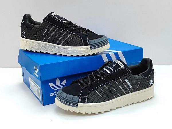 聯名款NBHD CLOT ADIDAS SUPERSTAR BY EDISON 2024最新男女鞋 陳冠希黑呼吸板鞋