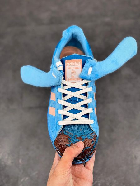 adidas originals Superstar Karoro 2020新款 愛迪達藍兔子絨毛情侶款休閒板鞋