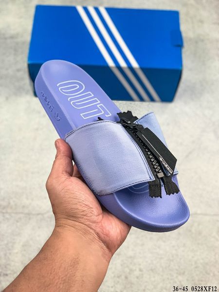 Adidas Originals ADILETTE ZIP 2021新款 男女生拉鏈彈力布拖鞋