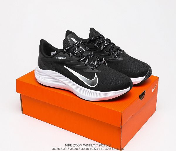 Nike Zoom WINFLO 7 2021新款 後掌氣墊情侶款休閒慢跑鞋 帶半碼