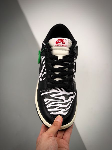 Quartersnacks x NK SB Dunk Low 2021新款 Zebra黑白斑馬運動板鞋