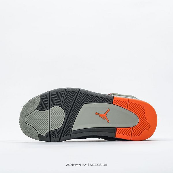Nike Air Jordan 4 2024全新男女款黑棕摩卡中幫休閒籃球鞋