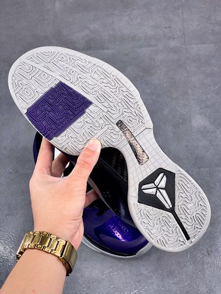 Nike Zoom Kobe V Chaos 2021新款 科比5暗夜紫男款全掌實戰籃球鞋 帶半碼