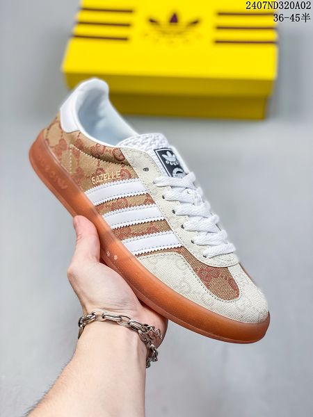 Adidas Originals GazelleEsquisite Gucci 羚羊系列 2024新款男女鞋 低幫復古百搭休閒運動板鞋