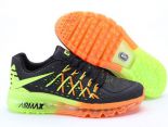 nike air max 2015 全氣墊2代納米技術男生跑鞋 黑綠橘