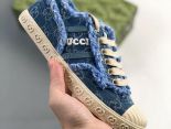 Gucci Distressed Screener sneaker 2024女款包頭休閒運動板鞋復古學院風