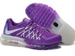 nike air max 2015 gs 全掌氣墊新 配色飛線編織時尚女生跑鞋 紫白色